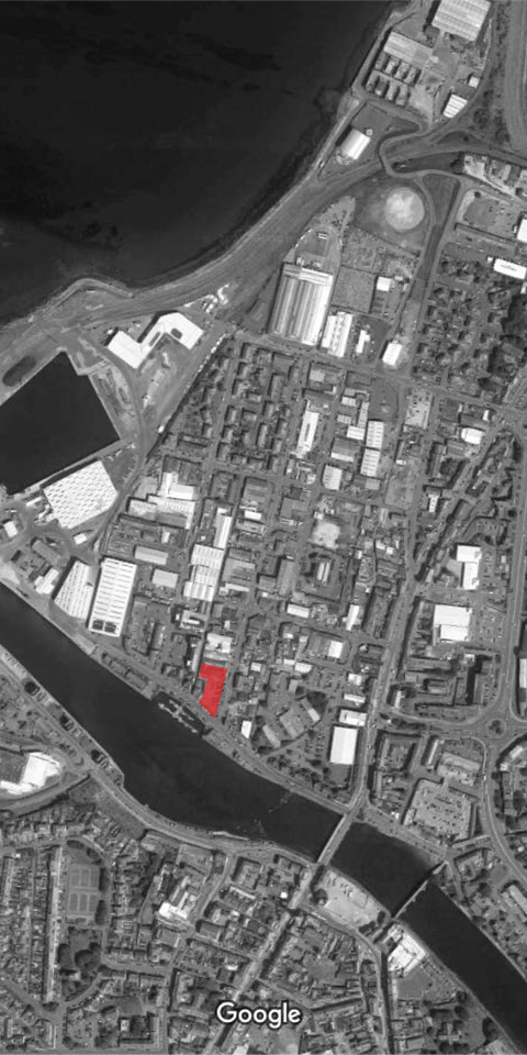 Aerial View Site Red Outline