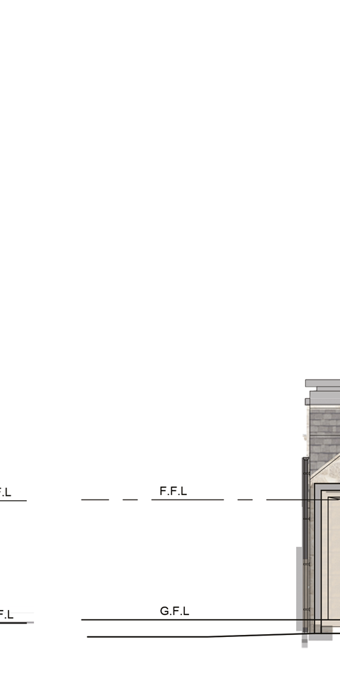Drawings that show proposed elevations for Strathdoon House project.