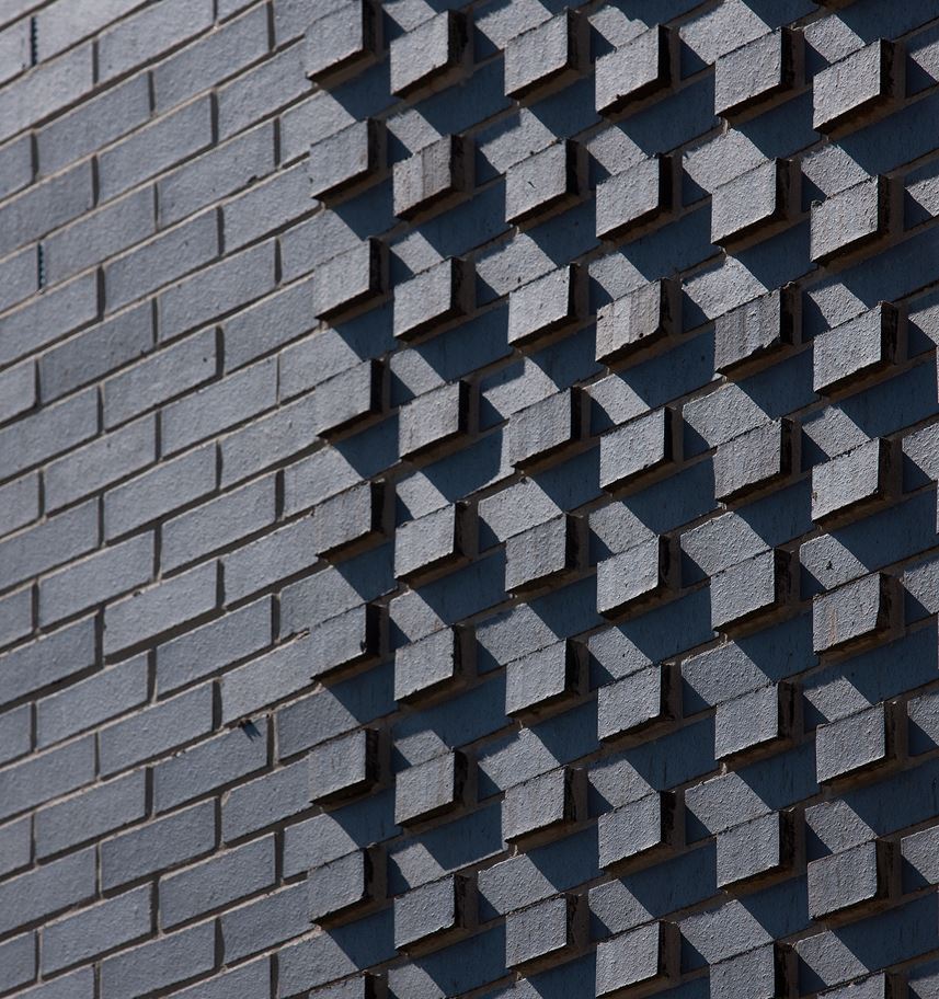 Close up of brickwork detail used at Waggon Road development.